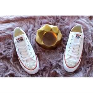 ⚡️Custom Bling Converse (White)⚡️